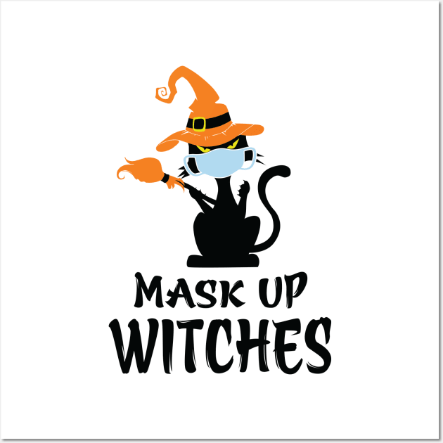 Mask Up Witches Wall Art by Rebelion